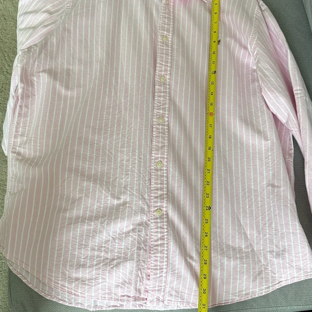 Polo by Ralph Lauren Pink and White Striped Button-Down Shirt - Picture 11 of 16